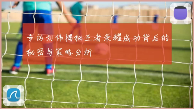 专访刘伟揭秘王者荣耀成功背后的秘密与策略分析